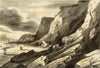 R.J. Blesard, Hastings East Cliff after Dr William Crotch–1830s charcoal drawing