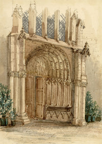 Liebfrauenkirche, Trier, Germany – c.1874 watercolour painting