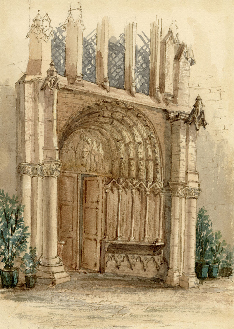 Liebfrauenkirche, Trier, Germany – c.1874 watercolour painting