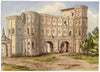 Porta Nigra Roman Gate, Trier, Germany – c.1874 watercolour painting