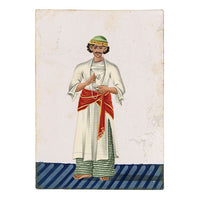 Indian Company School Mica Paintings – Set of 8 Musicians & Nautch Dancing Women, Early 19th-century