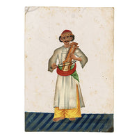 Indian Company School Mica Paintings – Set of 8 Musicians & Nautch Dancing Women, Early 19th-century
