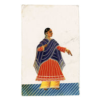 Indian Company School Mica Paintings – Set of 24 Nautch Dancing Girls & Musicians, 19th-century