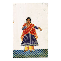 Indian Company School Mica Paintings – Set of 24 Nautch Dancing Girls & Musicians, 19th-century