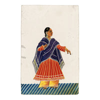 Indian Company School Mica Paintings – Set of 24 Nautch Dancing Girls & Musicians, 19th-century