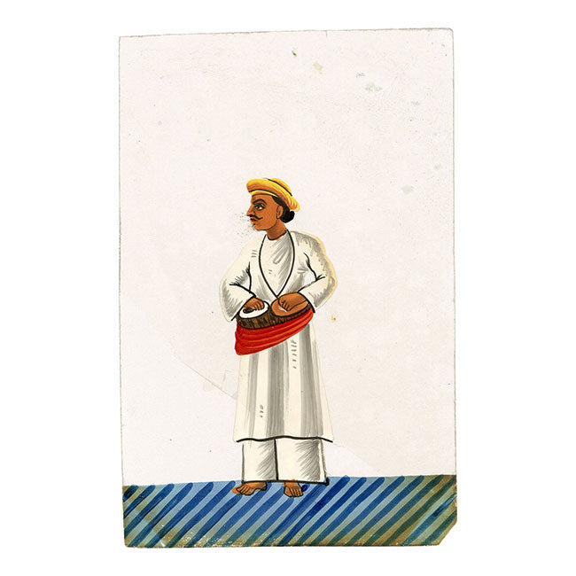 Indian Company School Mica Paintings – Set of 24 Nautch Dancing Girls & Musicians, 19th-century