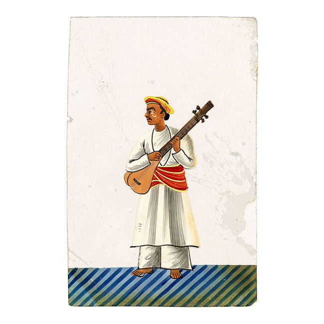 Indian Company School Mica Paintings – Set of 24 Nautch Dancing Girls & Musicians, 19th-century