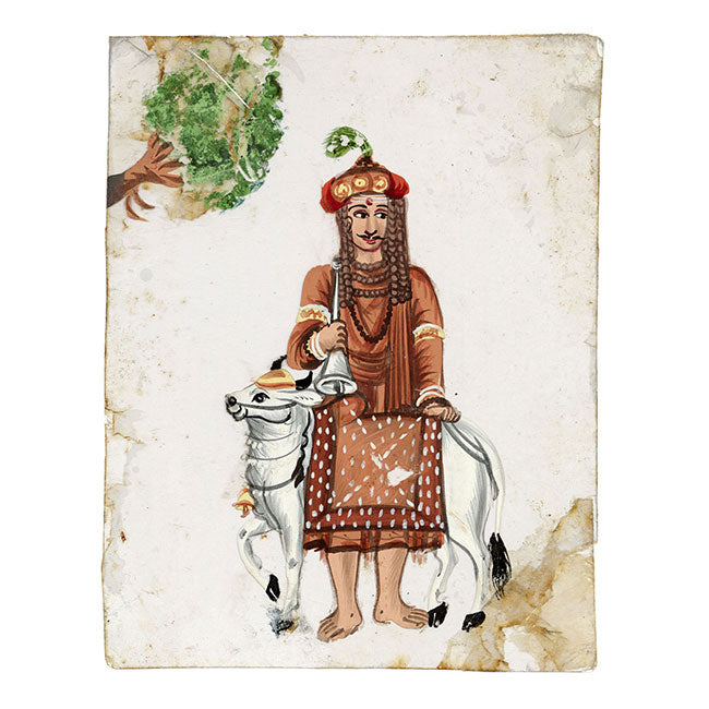 Indian Company School Mica Paintings – Set of 8 Street Sellers & Trades, 19th-century