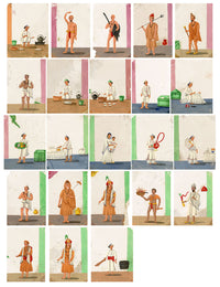 Indian Company School Mica Paintings – Set of 23 Trades, Occupations & Ascetics, 19th-century
