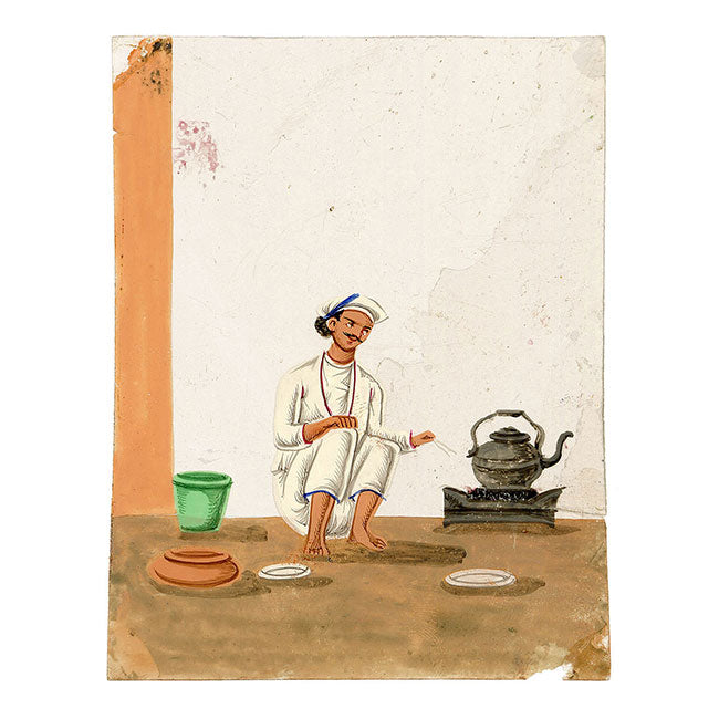Indian Company School Mica Paintings – Set of 23 Trades, Occupations & Ascetics, 19th-century