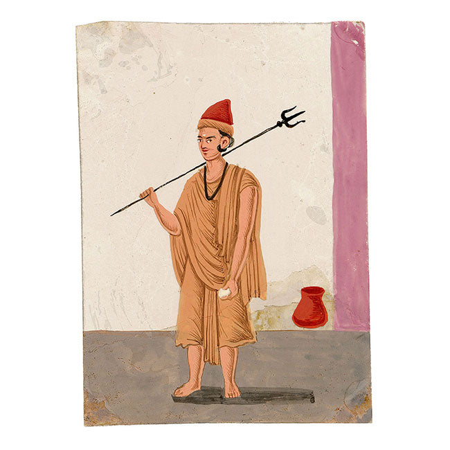 Indian Company School Mica Paintings – Set of 23 Trades, Occupations & Ascetics, 19th-century