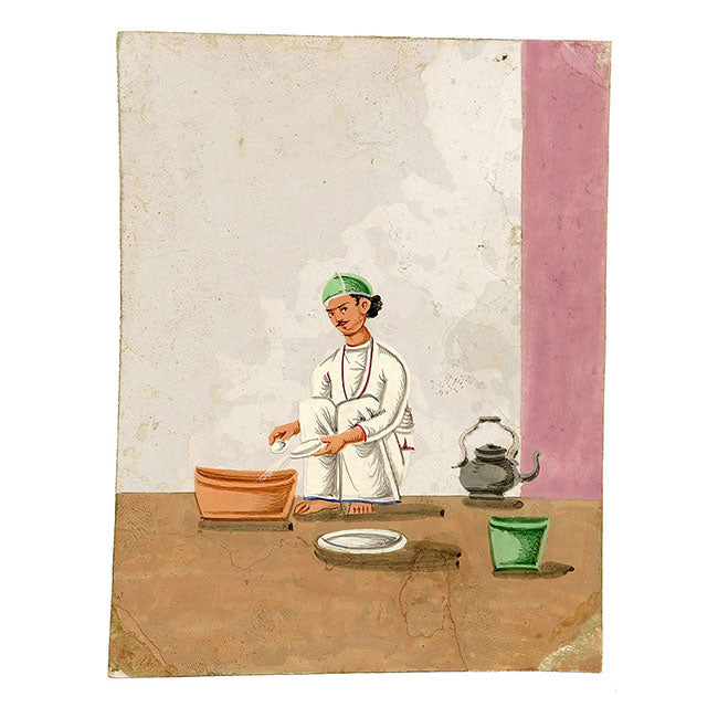 Indian Company School Mica Paintings – Set of 23 Trades, Occupations & Ascetics, 19th-century