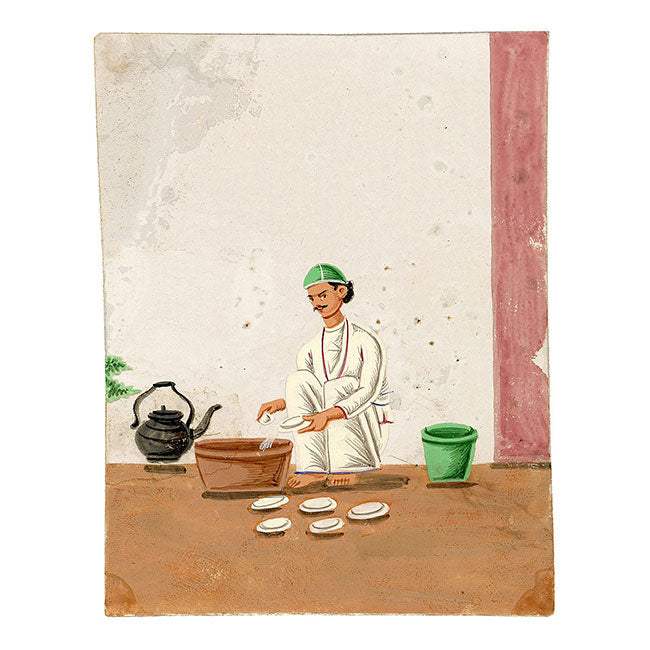 Indian Company School Mica Paintings – Set of 23 Trades, Occupations & Ascetics, 19th-century