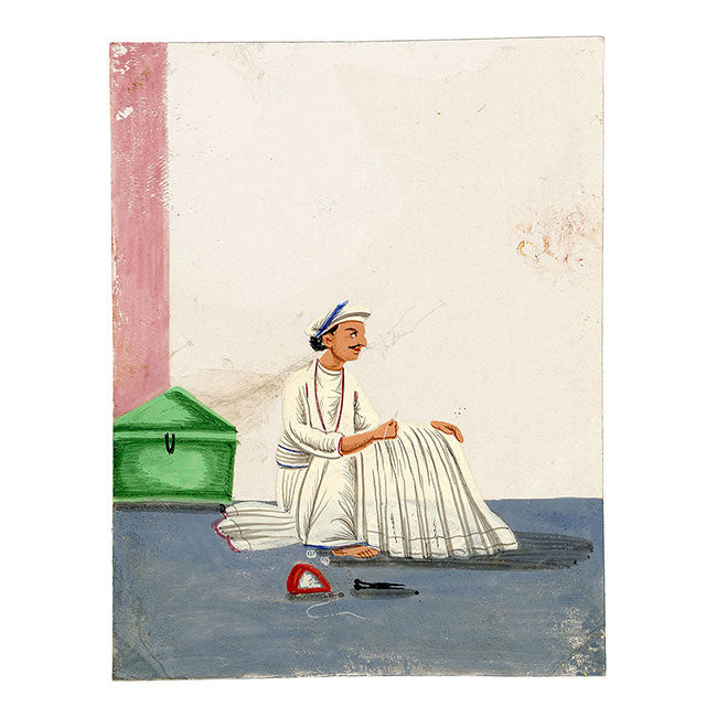 Indian Company School Mica Paintings – Set of 23 Trades, Occupations & Ascetics, 19th-century