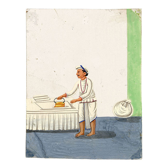 Indian Company School Mica Paintings – Set of 23 Trades, Occupations & Ascetics, 19th-century