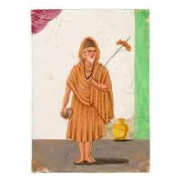 Indian Company School Mica Paintings – Set of 23 Trades, Occupations & Ascetics, 19th-century
