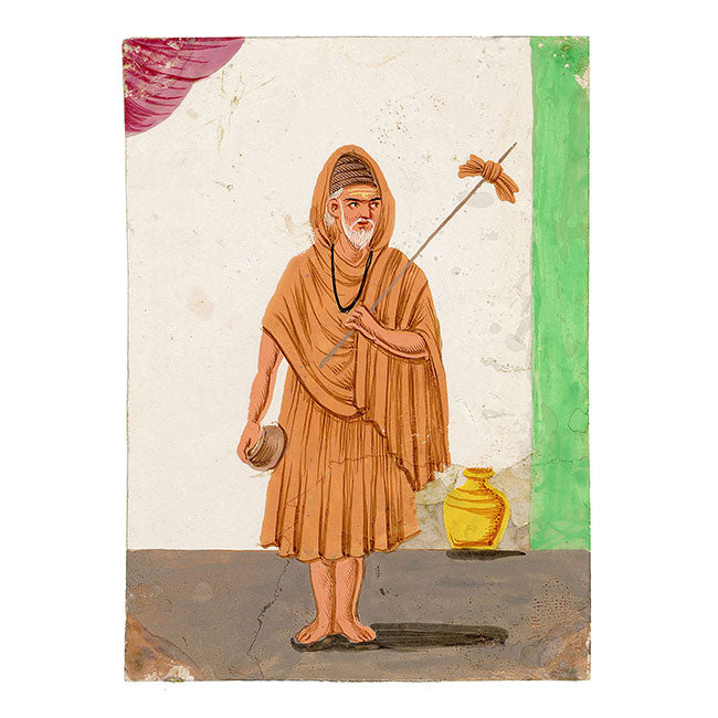 Indian Company School Mica Paintings – Set of 23 Trades, Occupations & Ascetics, 19th-century