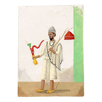 Indian Company School Mica Paintings – Set of 23 Trades, Occupations & Ascetics, 19th-century