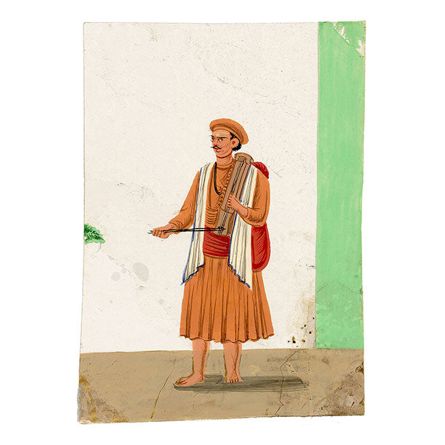 Indian Company School Mica Paintings – Set of 23 Trades, Occupations & Ascetics, 19th-century