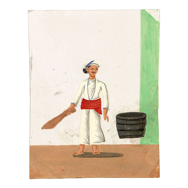 Indian Company School Mica Paintings – Set of 23 Trades, Occupations & Ascetics, 19th-century