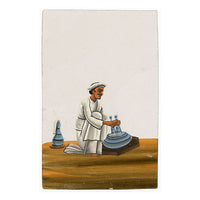 Indian Company School Mica Paintings – Set of 16 Trades & Occupations, 19th-century