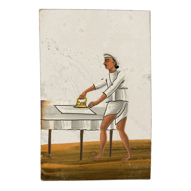 Indian Company School Mica Paintings – Set of 16 Trades & Occupations, 19th-century