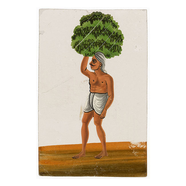 Indian Company School Mica Paintings – Set of 16 Trades & Occupations, 19th-century