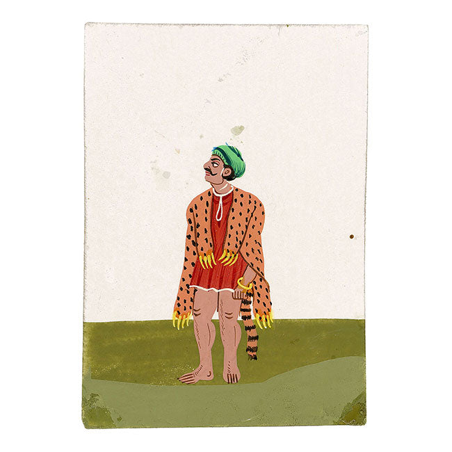 Indian Company School Mica Paintings – Set of 14 Wandering Ascetics, 19th-century