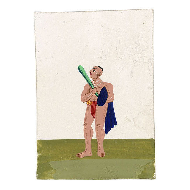 Indian Company School Mica Paintings – Set of 14 Wandering Ascetics, 19th-century