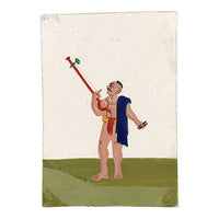 Indian Company School Mica Paintings – Set of 14 Wandering Ascetics, 19th-century