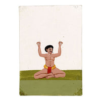 Indian Company School Mica Paintings – Set of 14 Wandering Ascetics, 19th-century