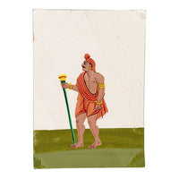 Indian Company School Mica Paintings – Set of 14 Wandering Ascetics, 19th-century
