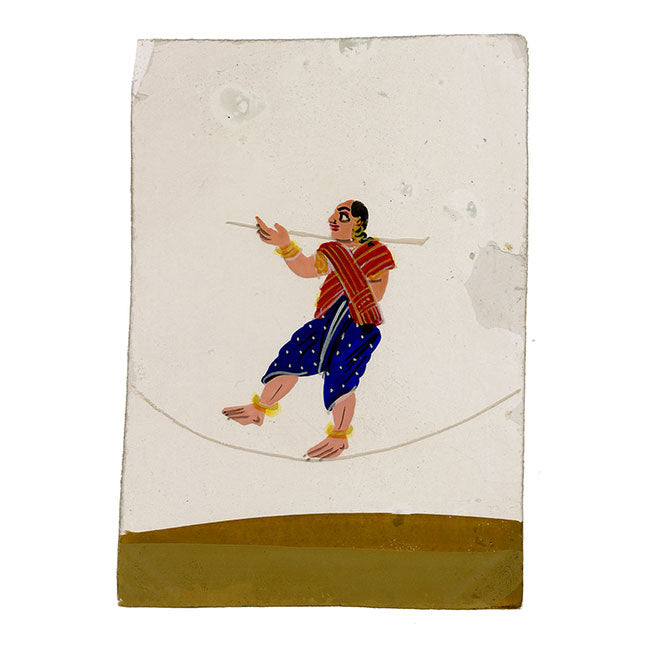 Indian Company School Mica Paintings – Set of 8 Street Performers, Musicians & Ascetics, 19th-century