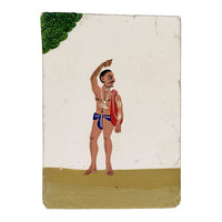 Indian Company School Mica Paintings – Set of 8 Street Performers, Musicians & Ascetics, 19th-century