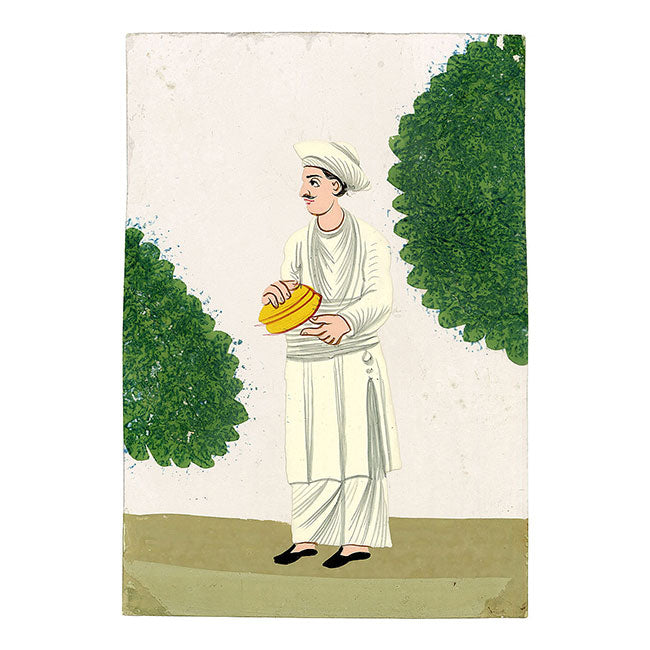 Indian Company School Mica Paintings – Set of 18 Musicians & Dancing Girls, 19th-century