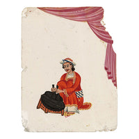 Indian Company School Mica Paintings – Set of 6 Trades & Occupations, 19th-century