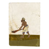 Indian Company School Mica Paintings – Set of 2 Miniature Sweeper Servant & Wrestlers, 19th-century