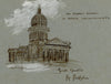 W. Pendavis, The Panthéon, Sainte-Geneviève, Paris – 1894 pen & ink drawing