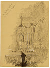 W. Pendavis, Dominican Chapel, Saint-Honoré, Paris – 1894 pen & ink drawing
