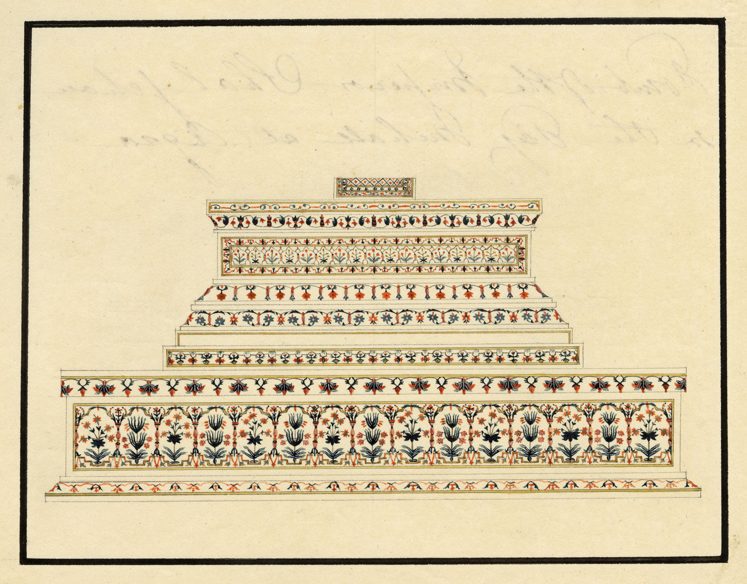 Indian Company School, Cenotaph of Shah Jahan, Taj Mahal, Agra – early 19th-century watercolour painting