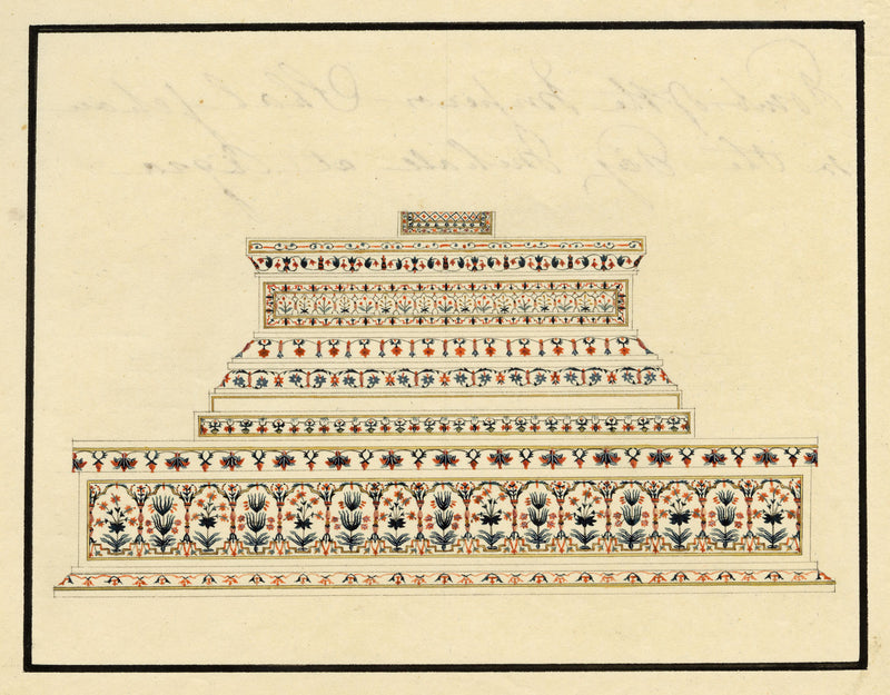 Indian Company School, Cenotaph of Shah Jahan, Taj Mahal, Agra – early 19th-century watercolour painting