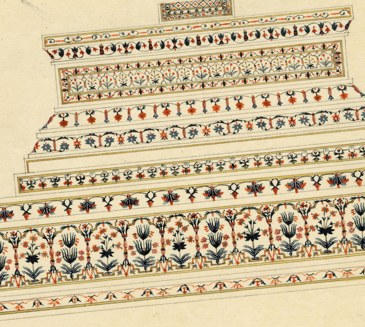 Indian Company School, Cenotaph of Shah Jahan, Taj Mahal, Agra – early 19th-century watercolour painting