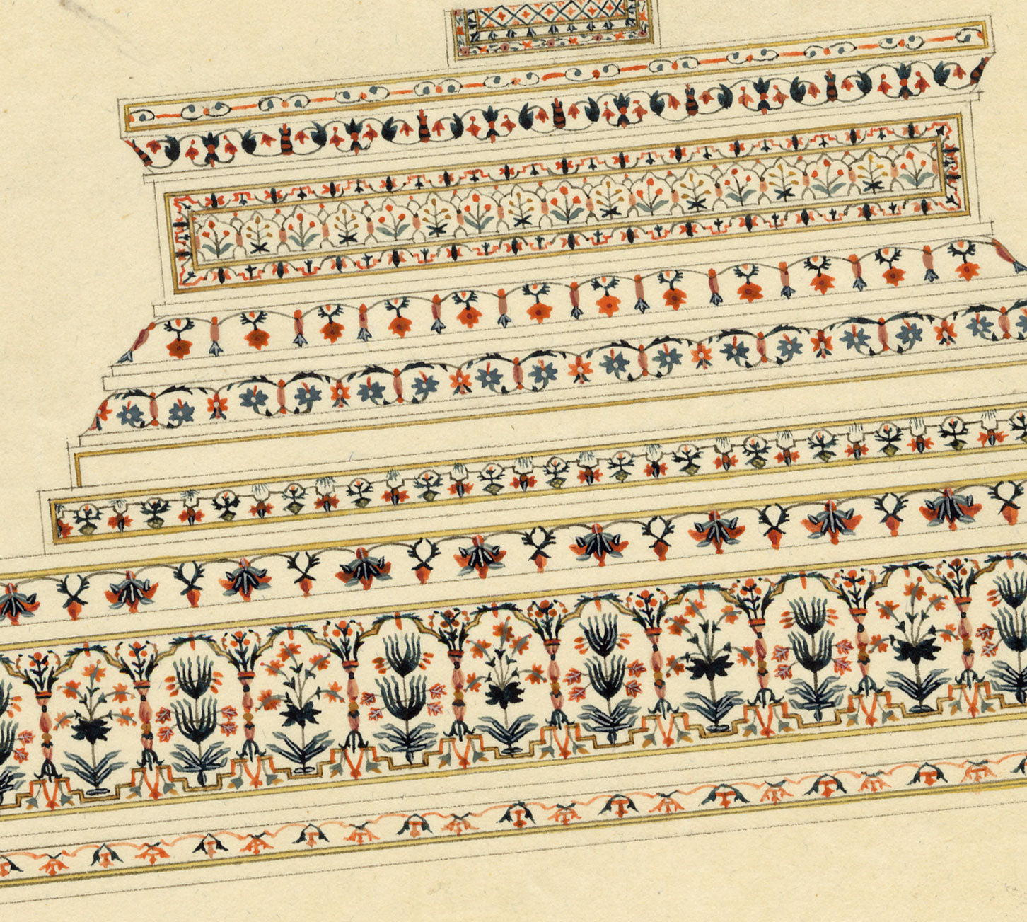 Indian Company School, Cenotaph of Shah Jahan, Taj Mahal, Agra – early 19th-century watercolour painting