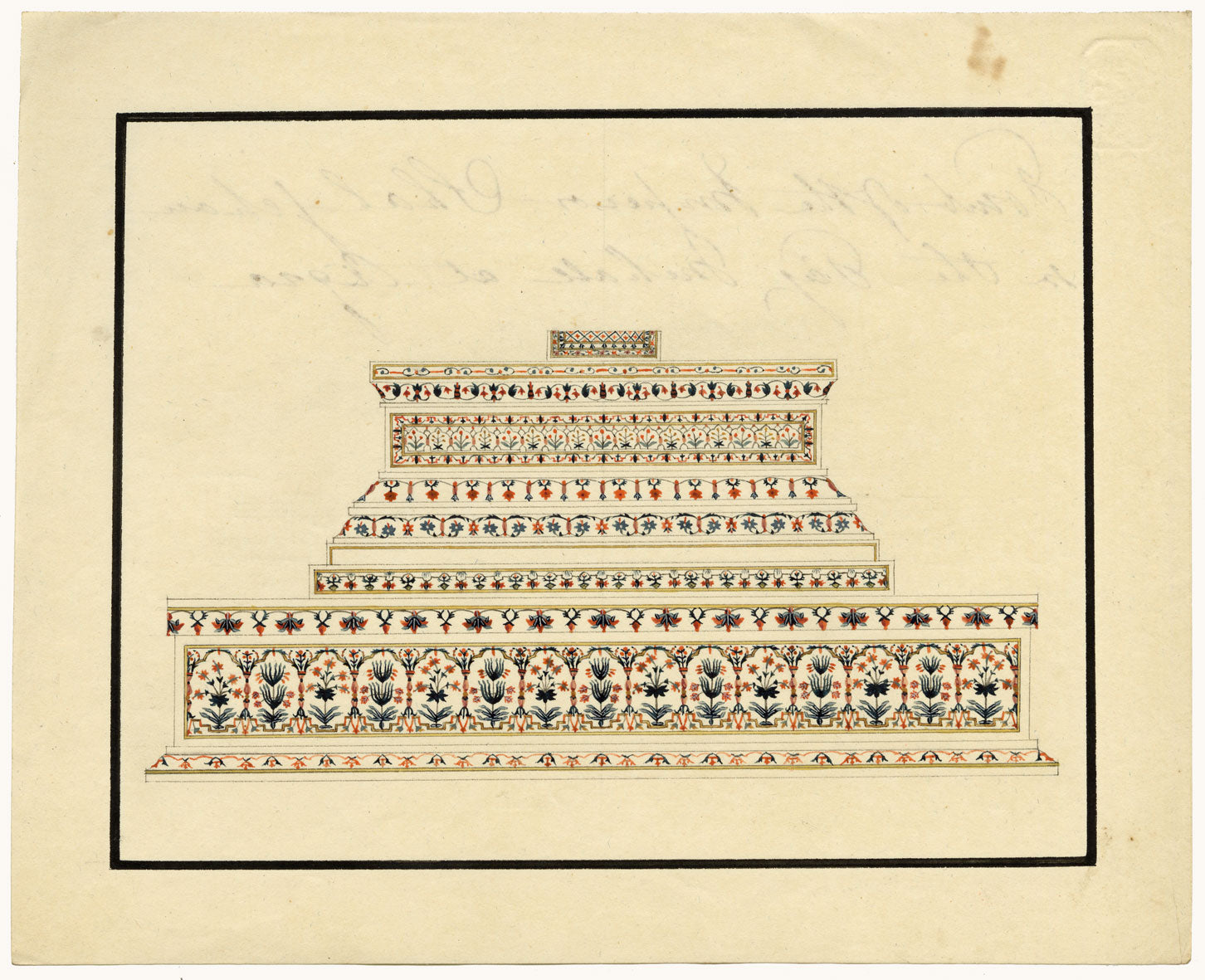 Indian Company School, Cenotaph of Shah Jahan, Taj Mahal, Agra – early 19th-century watercolour painting