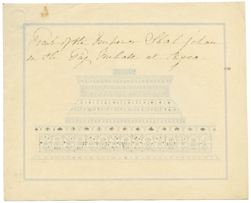 Indian Company School, Cenotaph of Shah Jahan, Taj Mahal, Agra – early 19th-century watercolour painting
