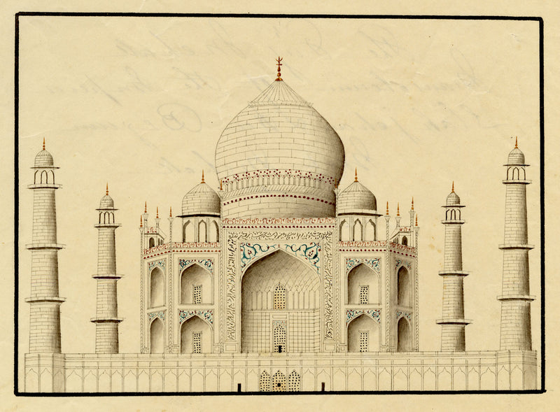 Indian Company School, Taj Mahal, Agra – early 19th-century watercolour painting
