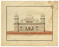 Indian Company School, Tomb of Itimad-al-Daula, Agra – 19th-century watercolour painting