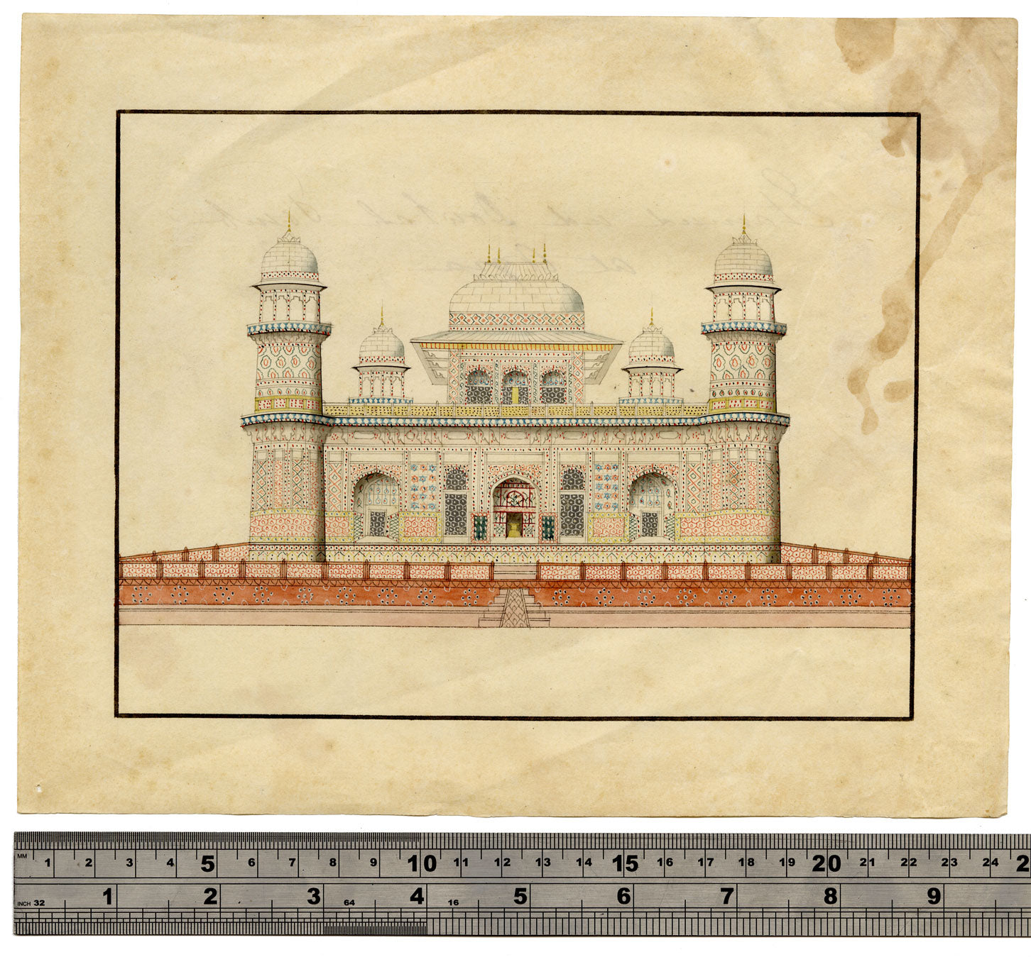Indian Company School, Tomb of Itimad-al-Daula, Agra – 19th-century watercolour painting
