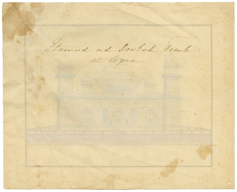 Indian Company School, Tomb of Itimad-al-Daula, Agra – 19th-century watercolour painting