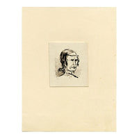 Pickford Robert Waller, Miniature Portrait of a Man – c.1860s pen & ink drawing